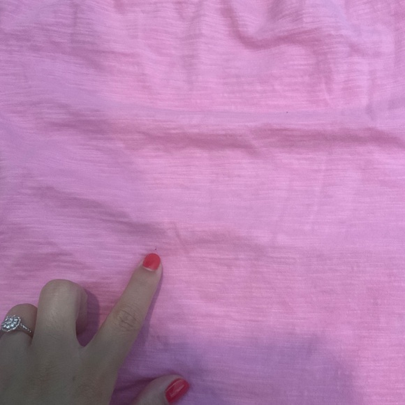 Crown & Ivy Pink Eyelet Pom Pom Cotton Blouse S - Picture 6 of 6